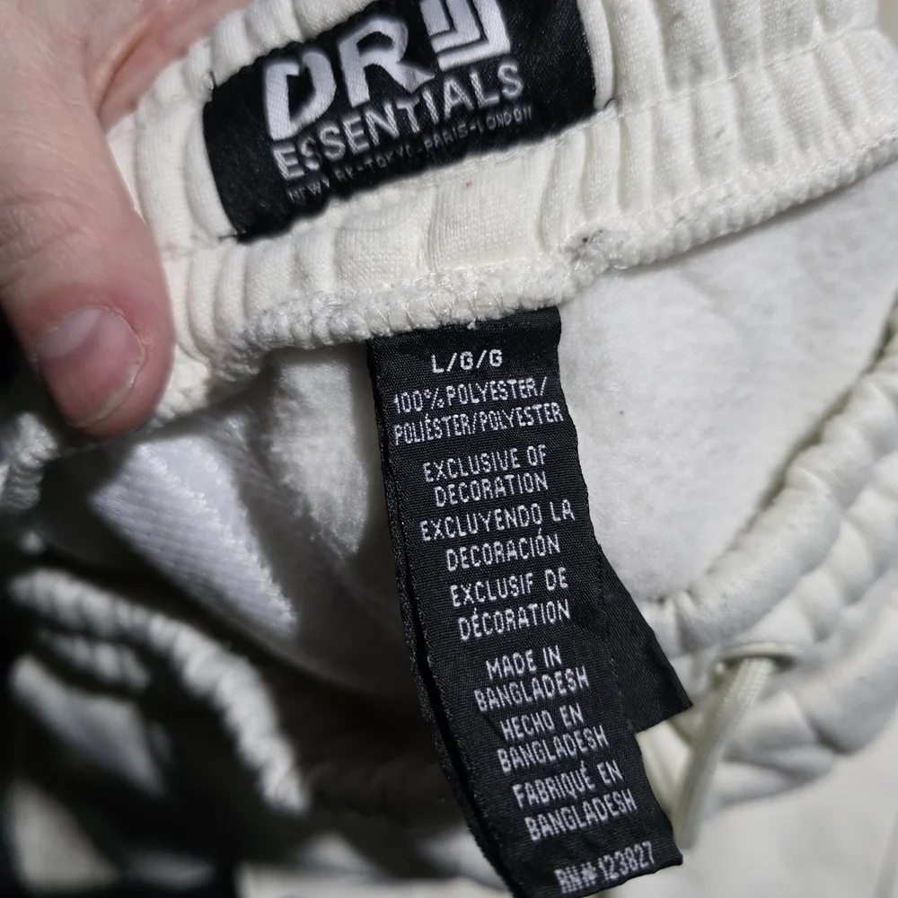 Essentials Cream Drawstring Pants - Picture 2 of 2